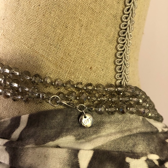 LOFT Long crystal beed necklace - Picture 2 of 4